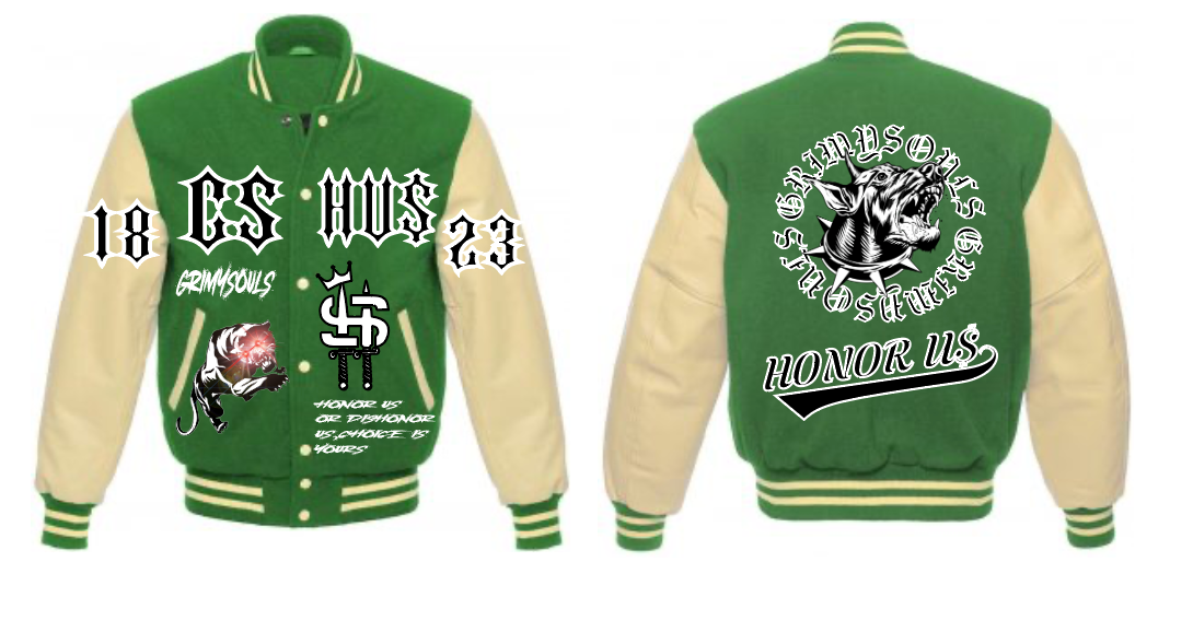 Grimy Souls x HonorU$ varsity Jacket