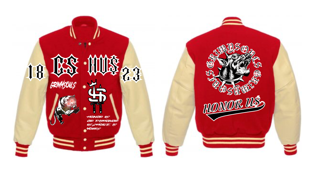 Grimy Souls x HonorU$ varsity Jacket