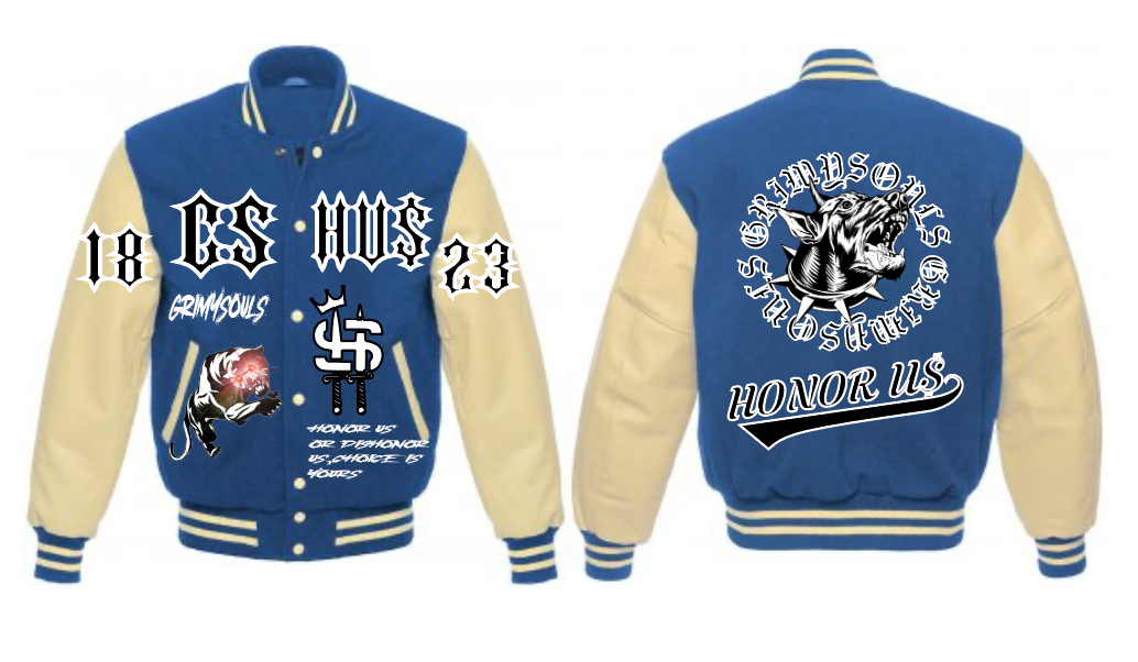 Grimy Souls x HonorU$ varsity Jacket